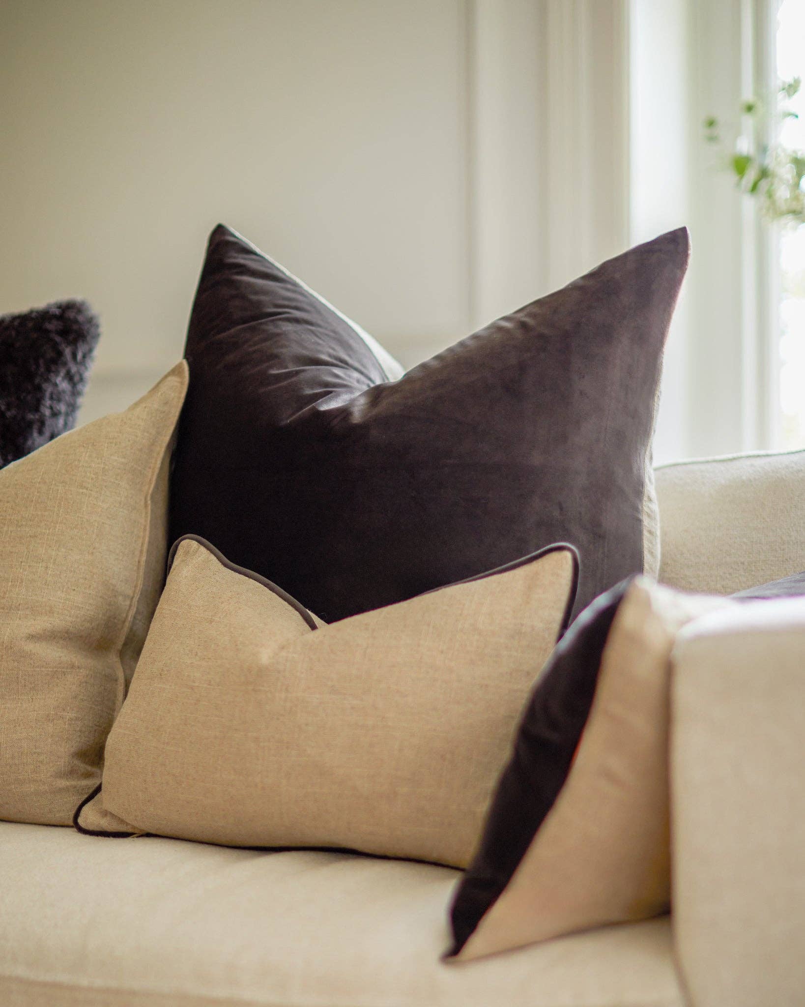 Bertie Small Oblong Cushion | Ramie Cotton | Natural