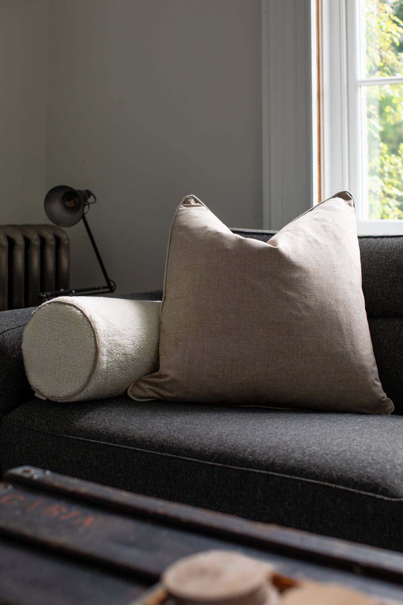 Rob Bolster Cushion | Sherpa | Cream/Oatmeal